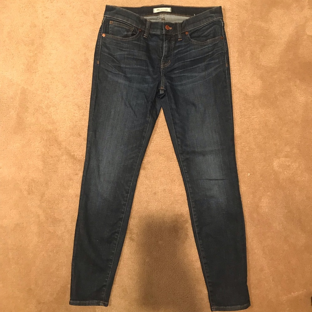 Madewell 8 inch medium wash skinny jean